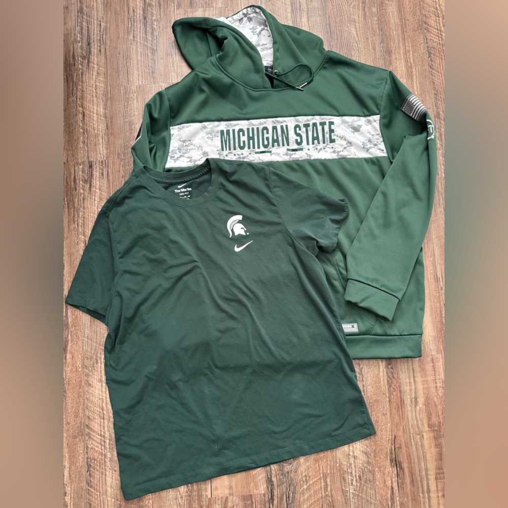 Michigan State Hoodie and Shirt Bundle Set